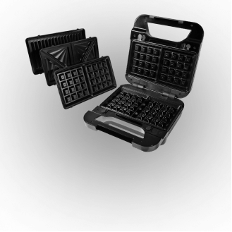 Götze & Jensen - Opiekacz GÖTZE & JENSEN SM531X Inox 750W 3w1 wymienne płytki kanapki gofry grill