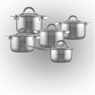 Zestaw garnków GÖTZE & JENSEN CS300 Colorado Inox (10 elementów)